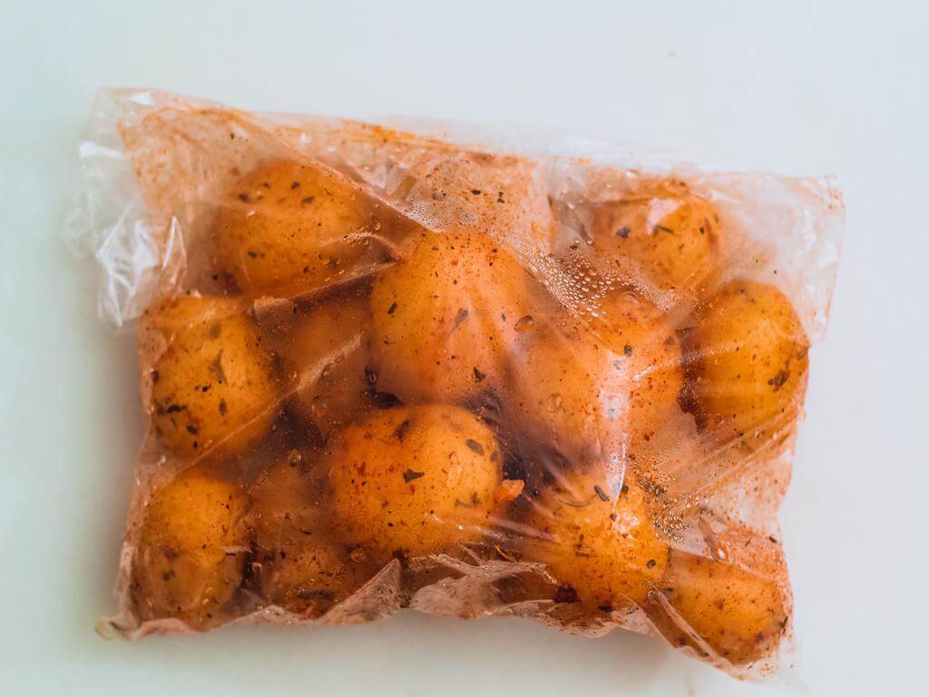 Batata Bolinha Com Casca Temperada 500g